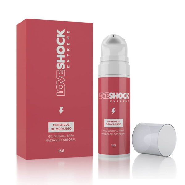 Excitante Loveshock Extreme Beijável Merengue de Morango - 15g