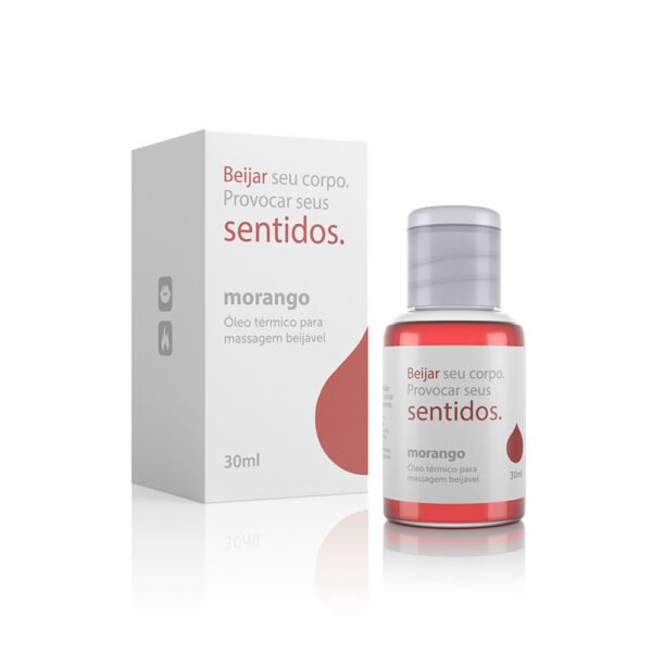 Óleo Beijável Função Hot Sentidos Morango - 30 ml