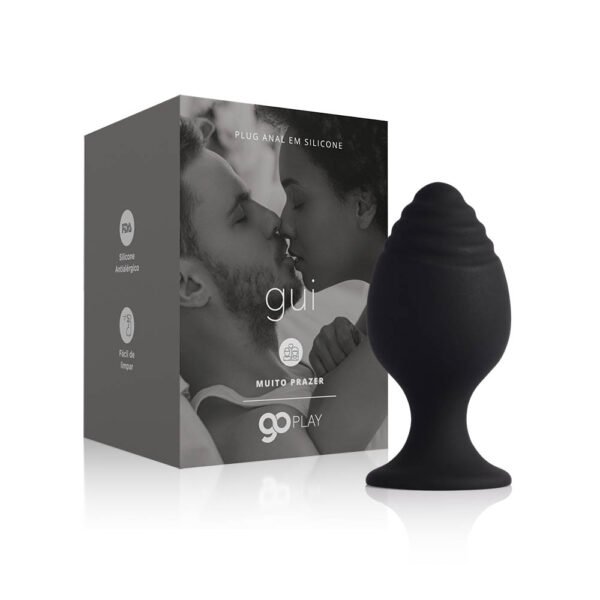 Plug Anal em Silicone Go Play Gui Médio Preto