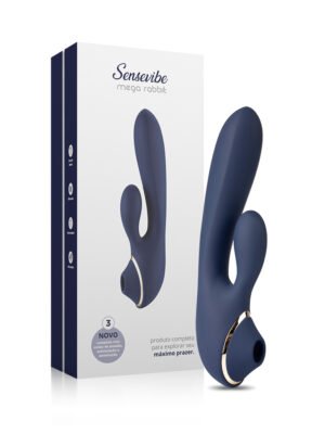Vibrador e Estimulador Recarregável Sensevibe Mega Rabbit