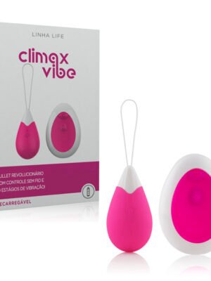 Vibrador Bullet Multivelocidade Climax Vibe - Branco com Rosa