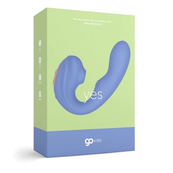 Estimulador de Clitóris Recarregável Go Vibe Yes - Sugador, Vibrador e Flapping