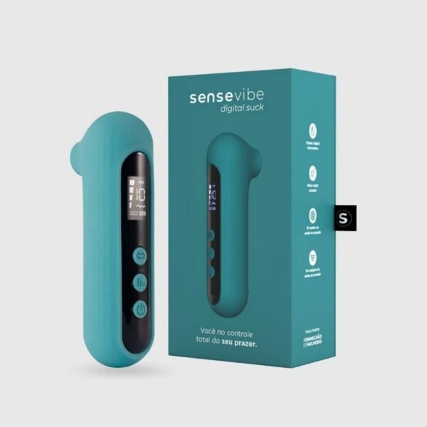 Estimulador de Clitóris Recarregável Sensevibe Digital Suck - Resistente a água