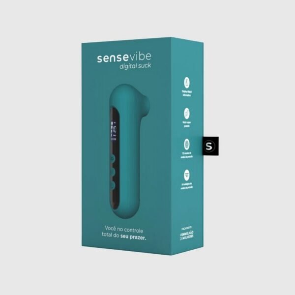 Estimulador de Clitóris Recarregável Sensevibe Digital Suck - Resistente a água