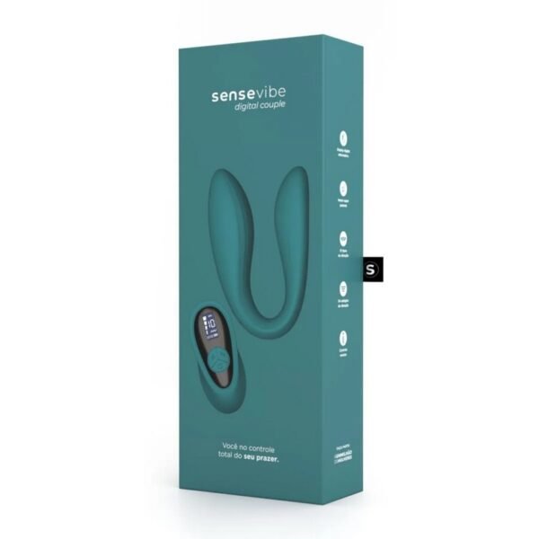 Vibrador Recarregável Sensevibe Digital Couple com controle remoto