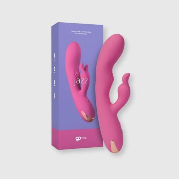 Vibrador e Estimulador Recarregável Go Vibe Jazz com estimulador de ponto G