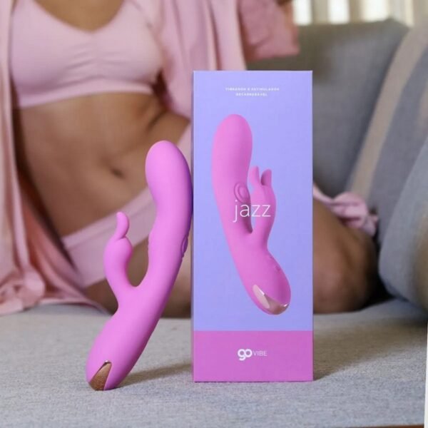 Vibrador e Estimulador Recarregável Go Vibe Jazz com estimulador de ponto G