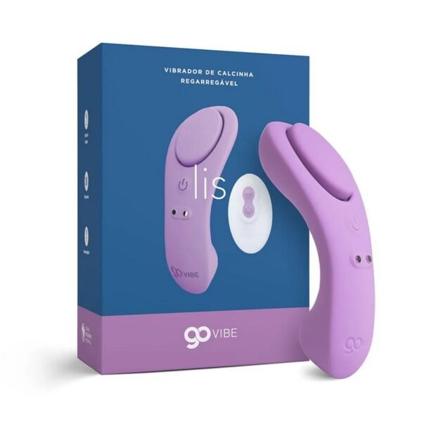 Vibrador e Estimulador Recarregável Go Vibe Lis - Vibrador de calcinha com controle remoto