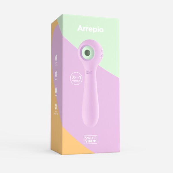 Cópia de CAIXA ARREPIO LILAS 2 Vibrador 3 em 1 Sweet Vibe Arrepio com Sucção, Tapping e Vibração - Lilás