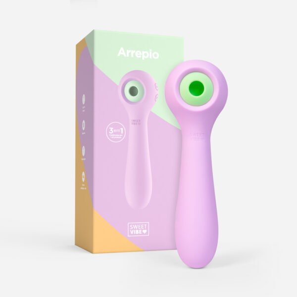 Cópia de CAIXA ARREPIO LILAS 5 Vibrador 3 em 1 Sweet Vibe Arrepio com Sucção, Tapping e Vibração - Lilás