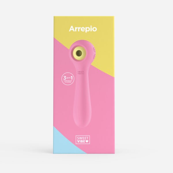 Cópia de CAIXA ARREPIO ROSA 1 Vibrador 3 em 1 Sweet Vibe Arrepio com Sucção, Tapping e Vibração - Rosa