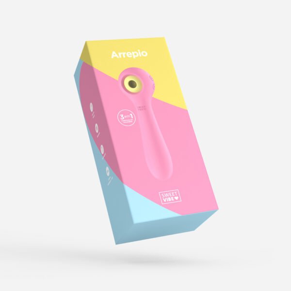 Cópia de CAIXA ARREPIO ROSA 4 Vibrador 3 em 1 Sweet Vibe Arrepio com Sucção, Tapping e Vibração - Rosa