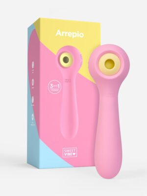 Cópia de CAIXA ARREPIO ROSA 5 Vibrador 3 em 1 Sweet Vibe Arrepio com Sucção, Tapping e Vibração - Rosa