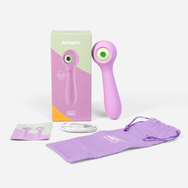 Cópia de KIT ARREPIO LILAS Vibrador 3 em 1 Sweet Vibe Arrepio com Sucção, Tapping e Vibração - Lilás
